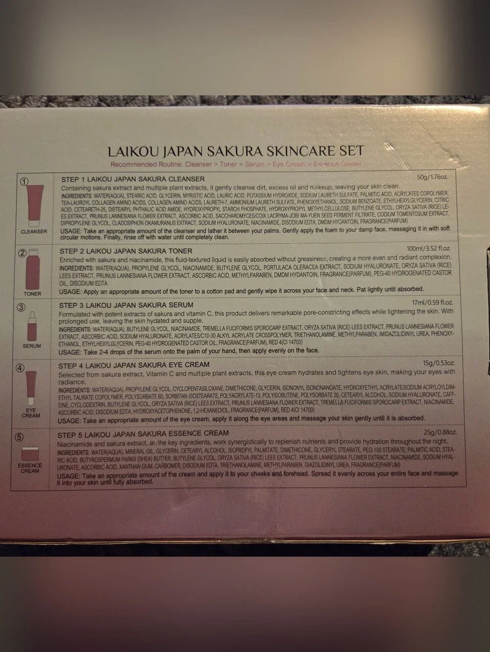 LAIKOU Japan Sakura Women Skin Care Set